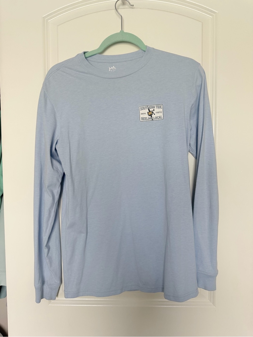 Southern Tide Light Blue Long-Sleeve Crew Tee